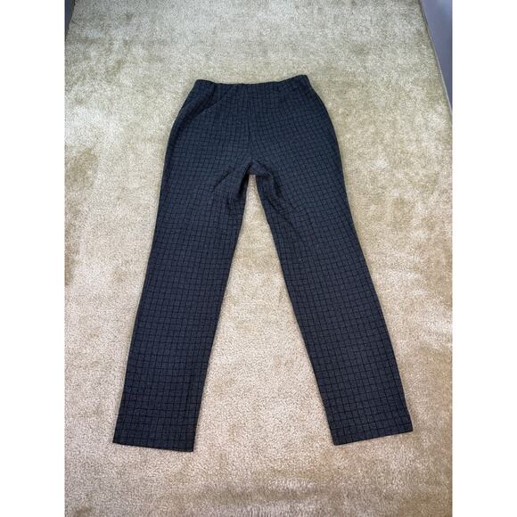 J.Jill Pants Small S Ponte Slim Leg Gray Check Pull On Stretch B607 - Picture 3 of 9